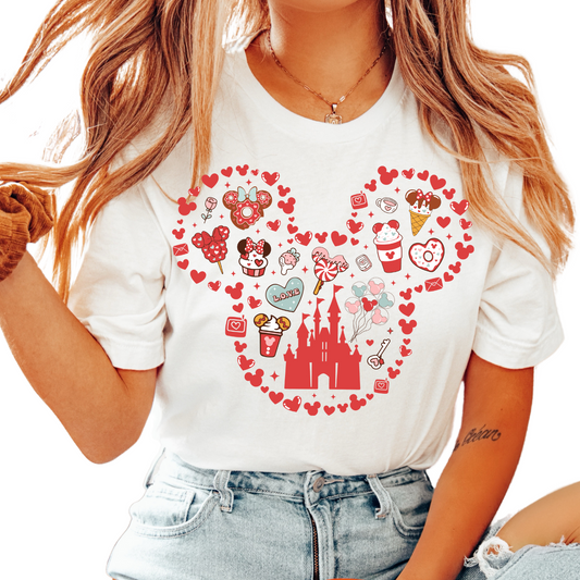 Disney Mickey Hearts  Valentines Day DTF TRANSFER