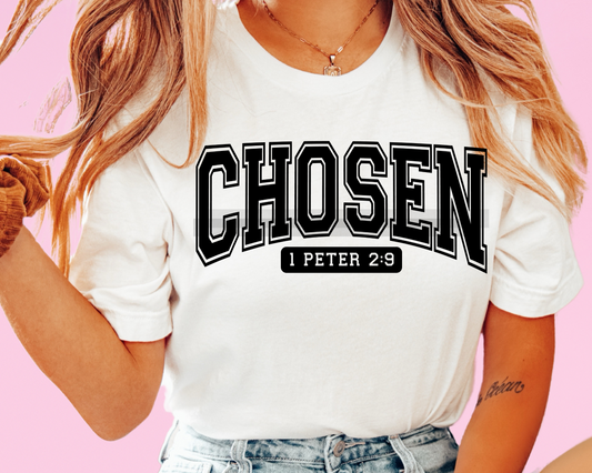 Chosen Faith Based Religious DTF TRANSFER or UV DTF STICKER