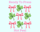 Clovers & Bows St. Patrick's Day Coquette Bow St. Patrick's Day DTF TRANSFER