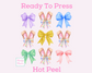 Pastel Bunny Ears Coquette Bow Collage Easter DTF TRANSFER