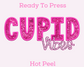 Faux Pink Sequins Cupid Vibes Valentines Day DTF TRANSFER