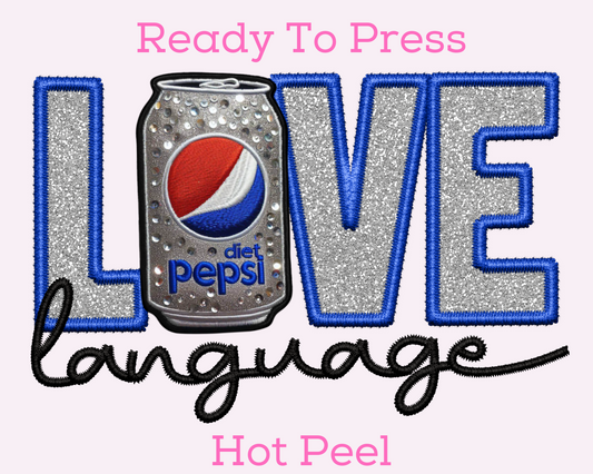 Love Diet Pepsi DTF TRANSFER
