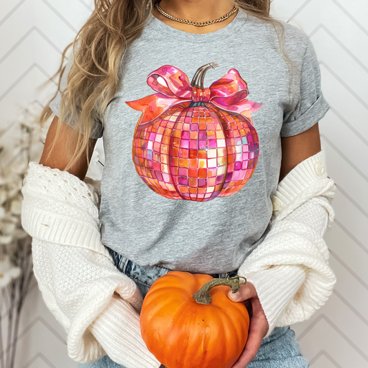 Coquette Disco Pumpkin Halloween Fall DTF TRANSFER