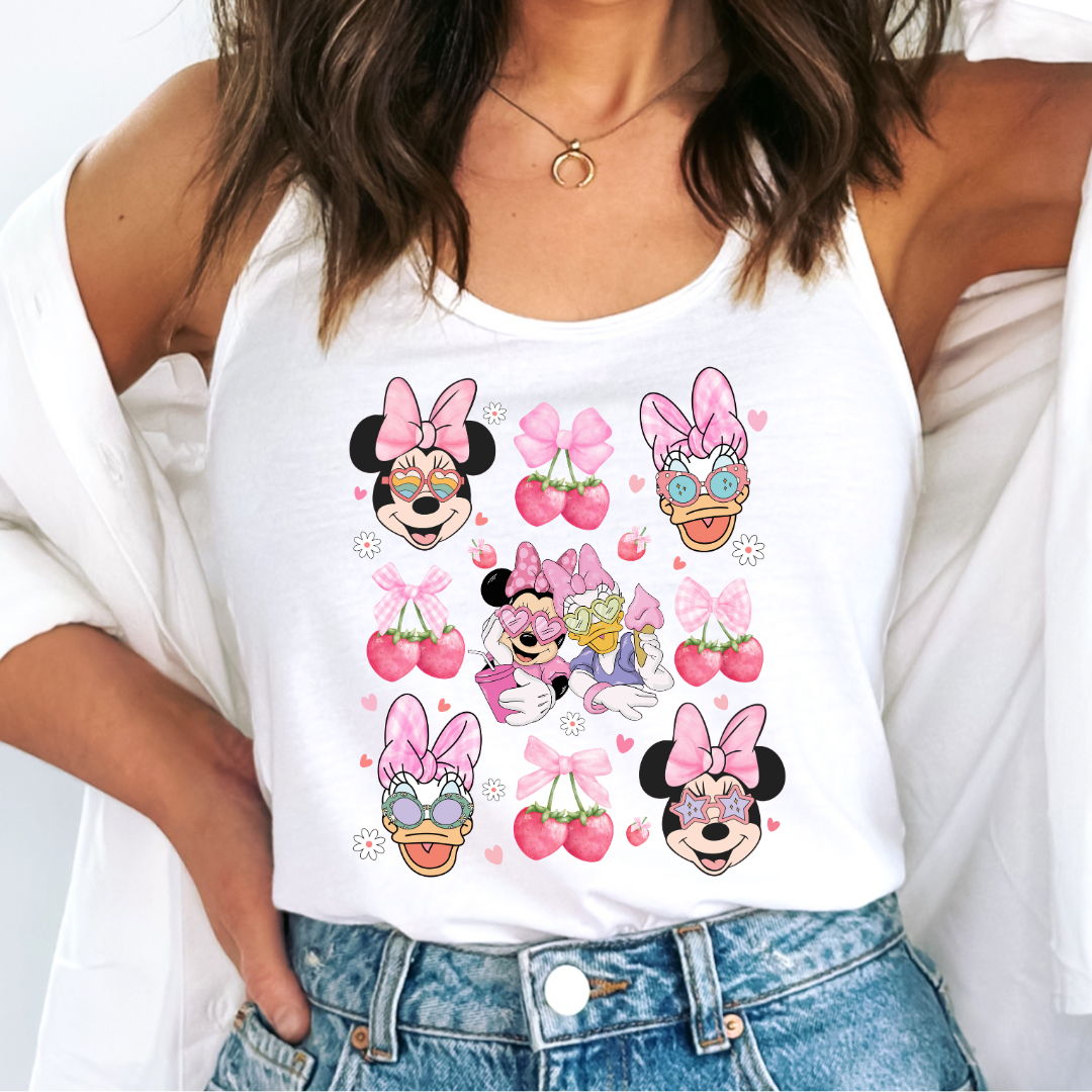 Summer Minnie And Daisy Disney Coquette DTF TRANSFER