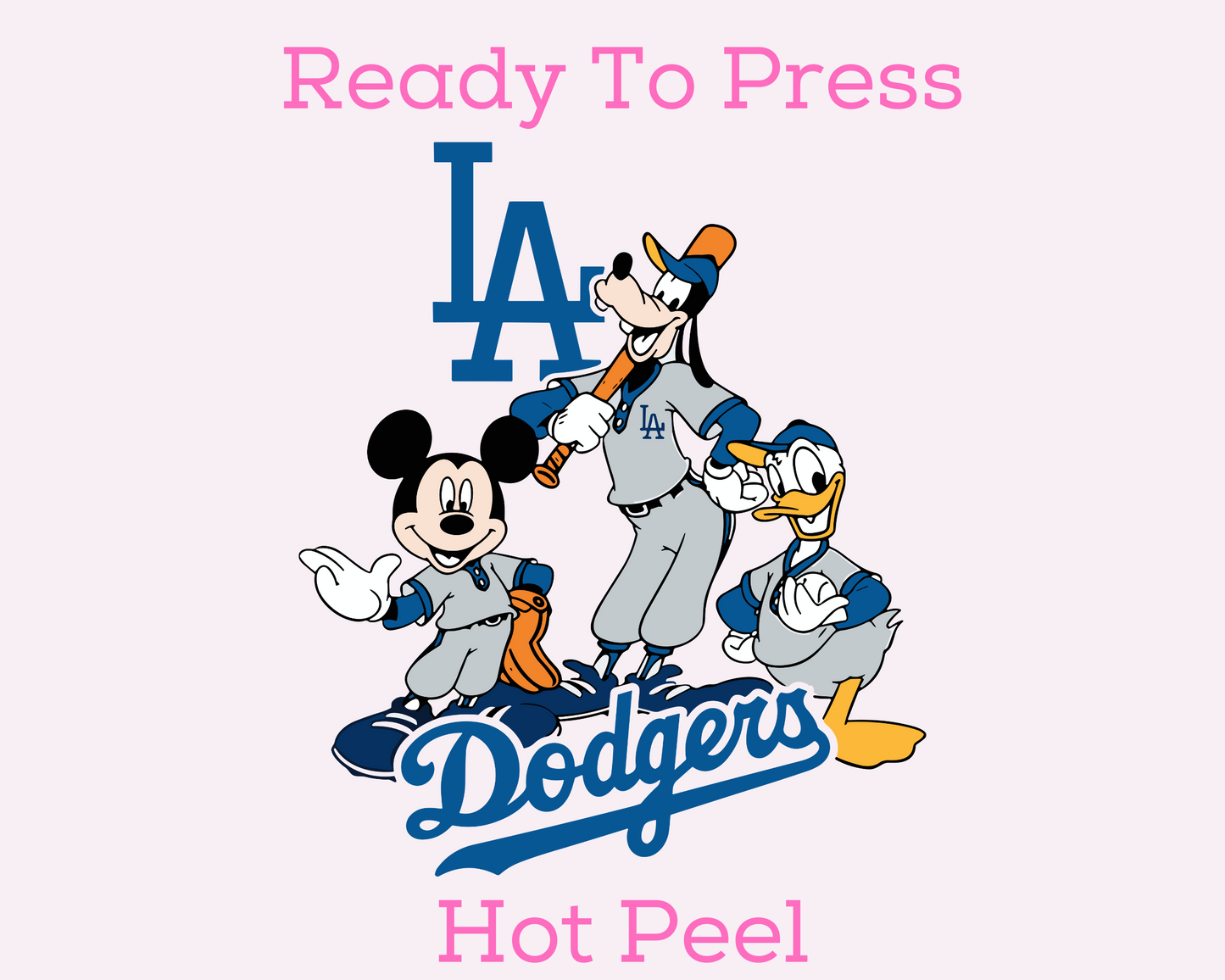 Disney LA Dodgers Baseball DTF TRANSFER