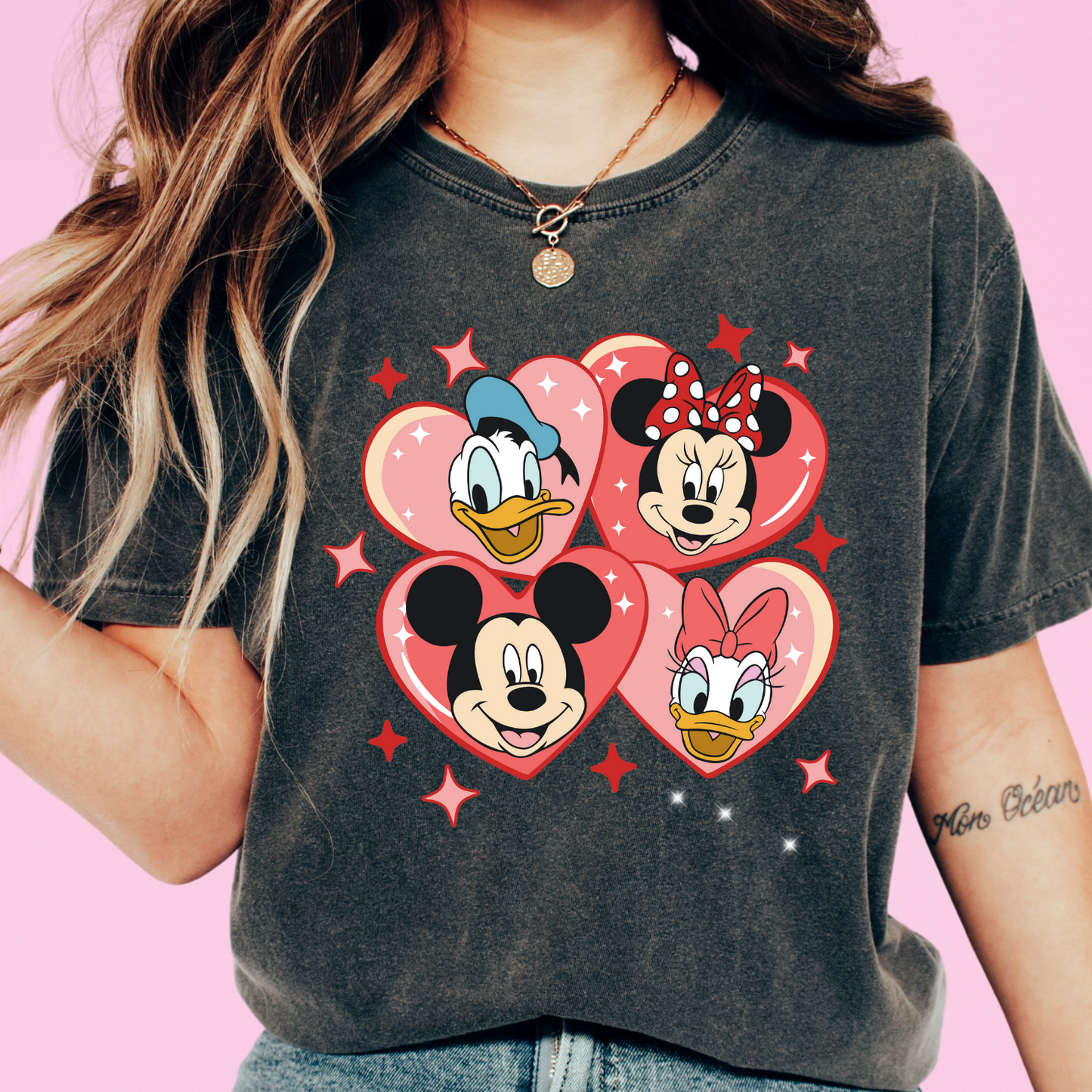 Disney Friends Valentine's Hearts Disney DTF TRANSFER