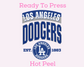 LA Dodgers Baseball DTF TRANSFER