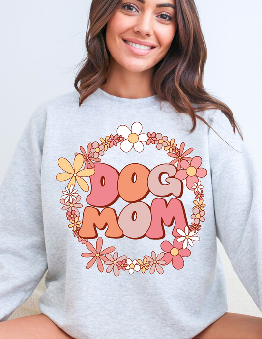 Floral Dog Mom DTF TRANSFER or UV DTF STICKER