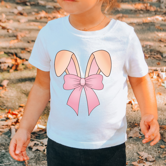 Coquette Bow Bunny Ears Easter DTF TRANSFER