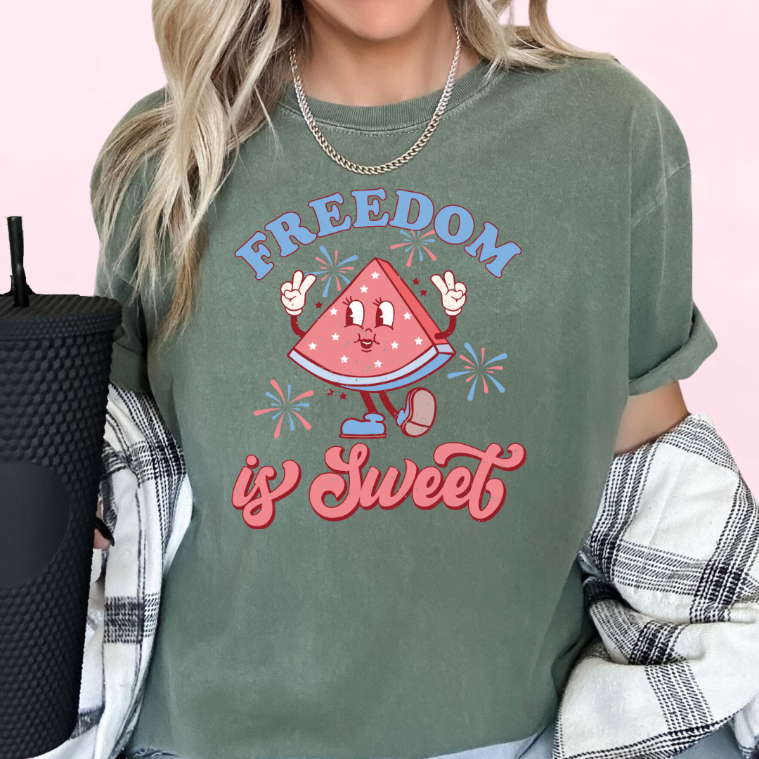 Freedom Is Sweet Patriotic DTF TRANSFER