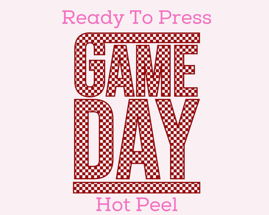 Vans Game Day (Red) DTF TRANSFER or UV DTF STICKER