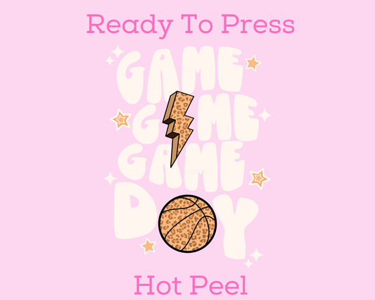 Basketball Game Day (White) DTF TRANSFER