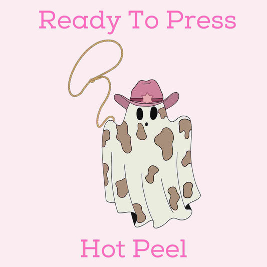 Ghost Cowboy DTF TRANSFER or UV DTF STICKER