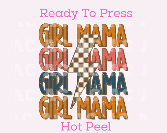 Girl Mama Bolt DTF TRANSFER or UV DTF STICKER DECAL