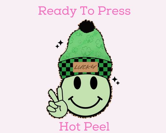 Lucky Beanie St. Patrick's Day DTF TRANSFER or UV DTF STICKER DECAL