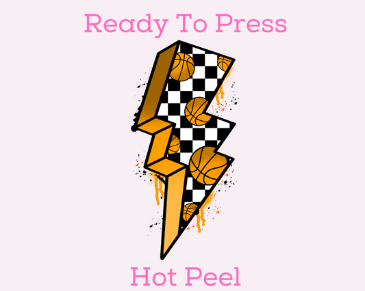 Basketball Bolt DTF TRANSFER