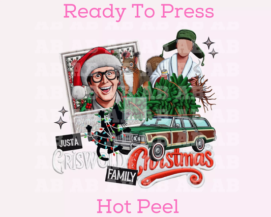 Griswold Family Christmas (Faux Embroidery) Christmas DTF TRANSFER  or UV DTF STICKER