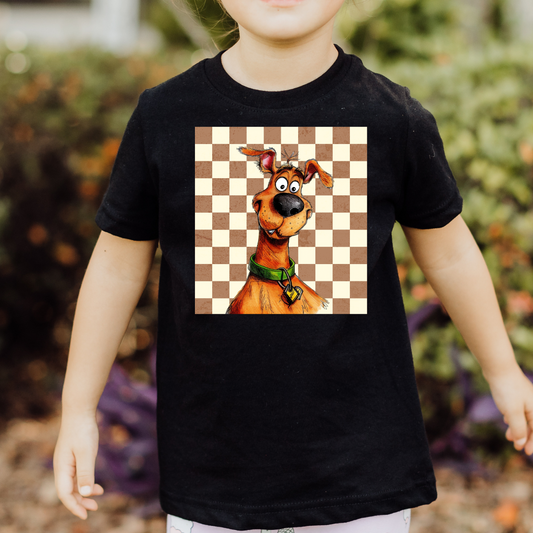 Checkered Scooby-Doo Kids DTF TRANSFER