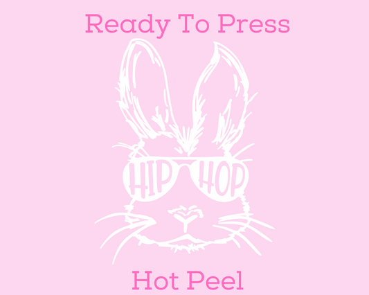 Hip Hop Bunny (White) Easter DTF TRANSFER