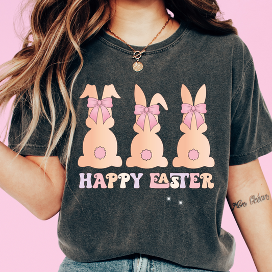 Happy Easter Coquette Bow Easter DTF TRANSFER
