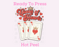 Queen Of Hearts Valentine's Day DTF TRANSFER