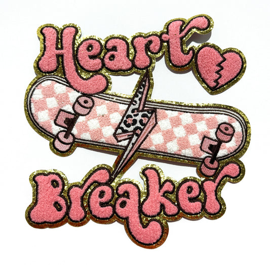 Heart Breaker Chenille Patch