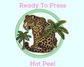 Tropical Leopard Faux Embroidery Trendy DTF TRANSFER