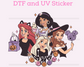 Magical Halloween Princess DTF TRANSFER or UV DTF STICKER