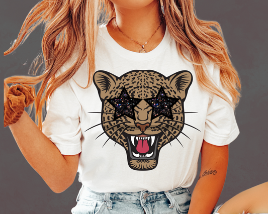 Leopard Blowing Bubble School Mascot DTF TRANSFER or UV DTF STICKER DECAL