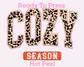 Leopard Varsity Cozy Season DTF TRANSFER