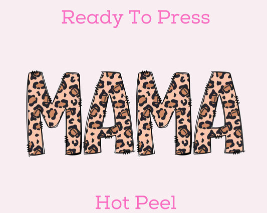 Leopard Mama DTF TRANSFER or UV DTF STICKER DECAL