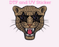 Leopard Blowing Bubble School Mascot DTF TRANSFER or UV DTF STICKER DECAL