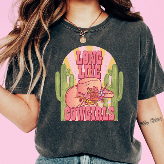 Long Live Cowgirls (Distressed) Western DTF TRANSFER