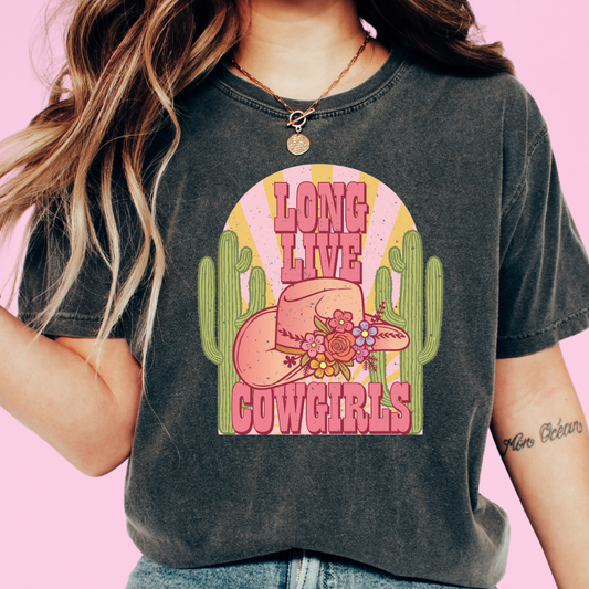 Long Live Cowgirls (Distressed) Western DTF TRANSFER or UV DTF STICKER