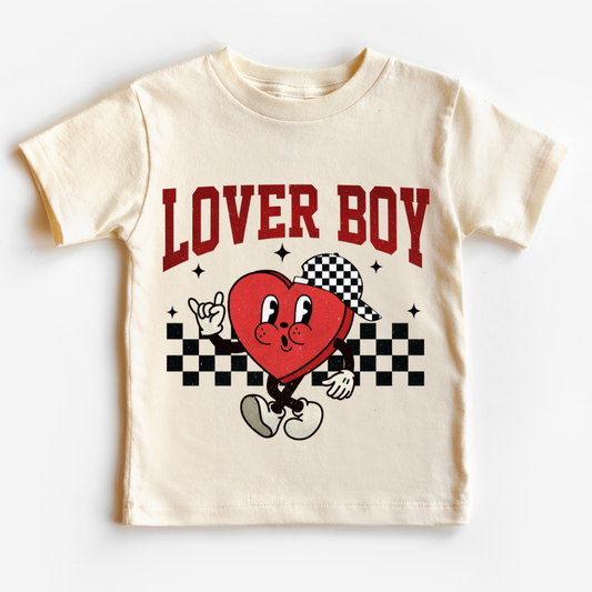 Lover Boy Heart Checkered Hat Valentine's Day DTF TRANSFER