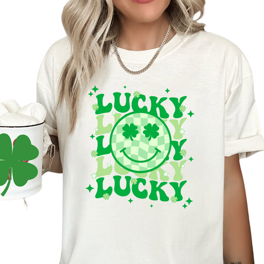 Lucky Happy Clover St. Patrick's Day DTF TRANSFER