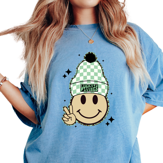 Lucky Vibes Beanie St. Patrick's Day DTF TRANSFER or UV DTF STICKER