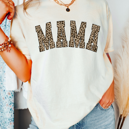 Leopard Print Mama DTF TRANSFER or UV DTF STICKER DECAL