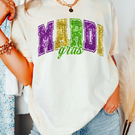 Faux Sequins Mardi Gras (Varsity) Mardi Gras