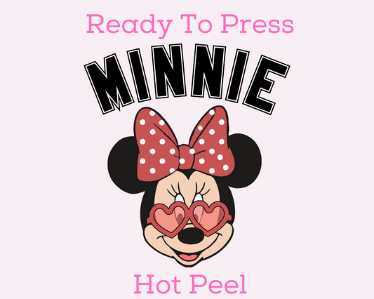 Minnie Valentine's Sunglasses Disney DTF TRANSFER