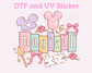 Magical Disney Bow Coquette DTF TRANSFER or UV DTF STICKER DECAL