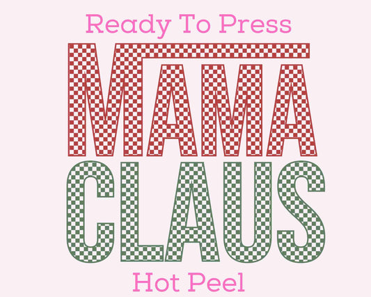 Vans Mama Claus (Red And Green) DTF TRANSFER or UV DTF STICKER or UV DTF STICKER DECAL