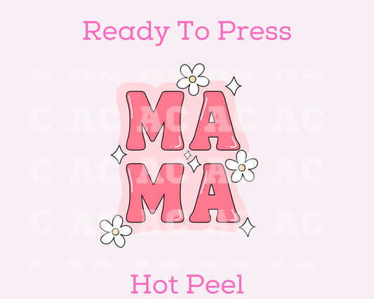 Mama Daisies DTF TRANSFER or UV DTF STICKER DECAL