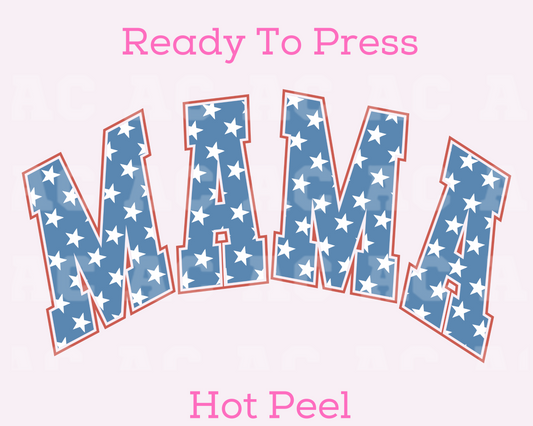 Varsity Mama Stars DTF TRANSFER or UV DTF STICKER