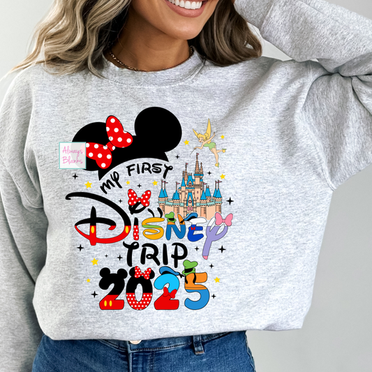 2025 Minnie My First Disney Trip Disney Travel DTF TRANSFER or UV DTF STICKER DECAL