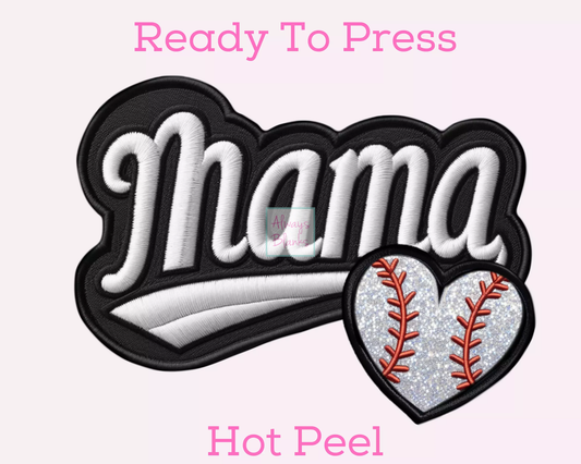 Baseball Mama DTF TRANSFER or UV DTF STICKER