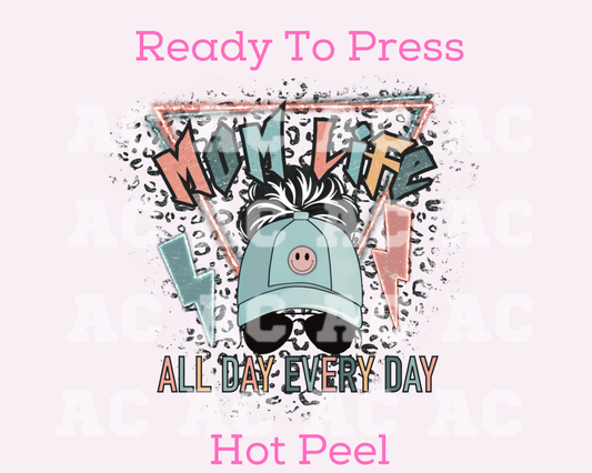 Mom Life DTF TRANSFER or UV DTF STICKER DECAL