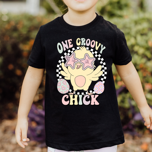 One Groovy Chick (Pastel) Easter DTF TRANSFER or UV DTF STICKER or UV DTF STICKER