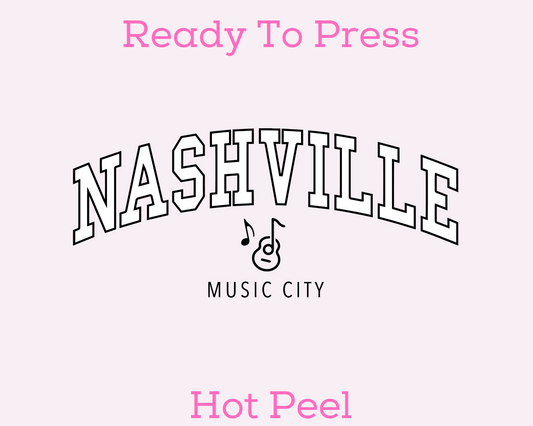 Varsity Nashville Music City Trendy DTF TRANSFER
