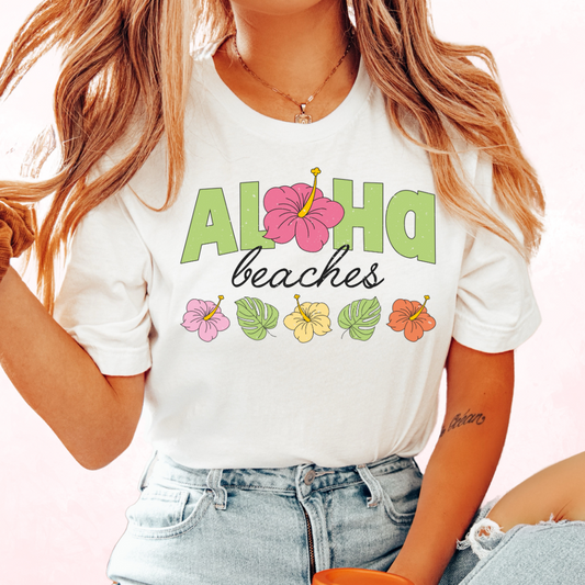 Aloha Beaches (Distressed) Summer DTF TRANSFER